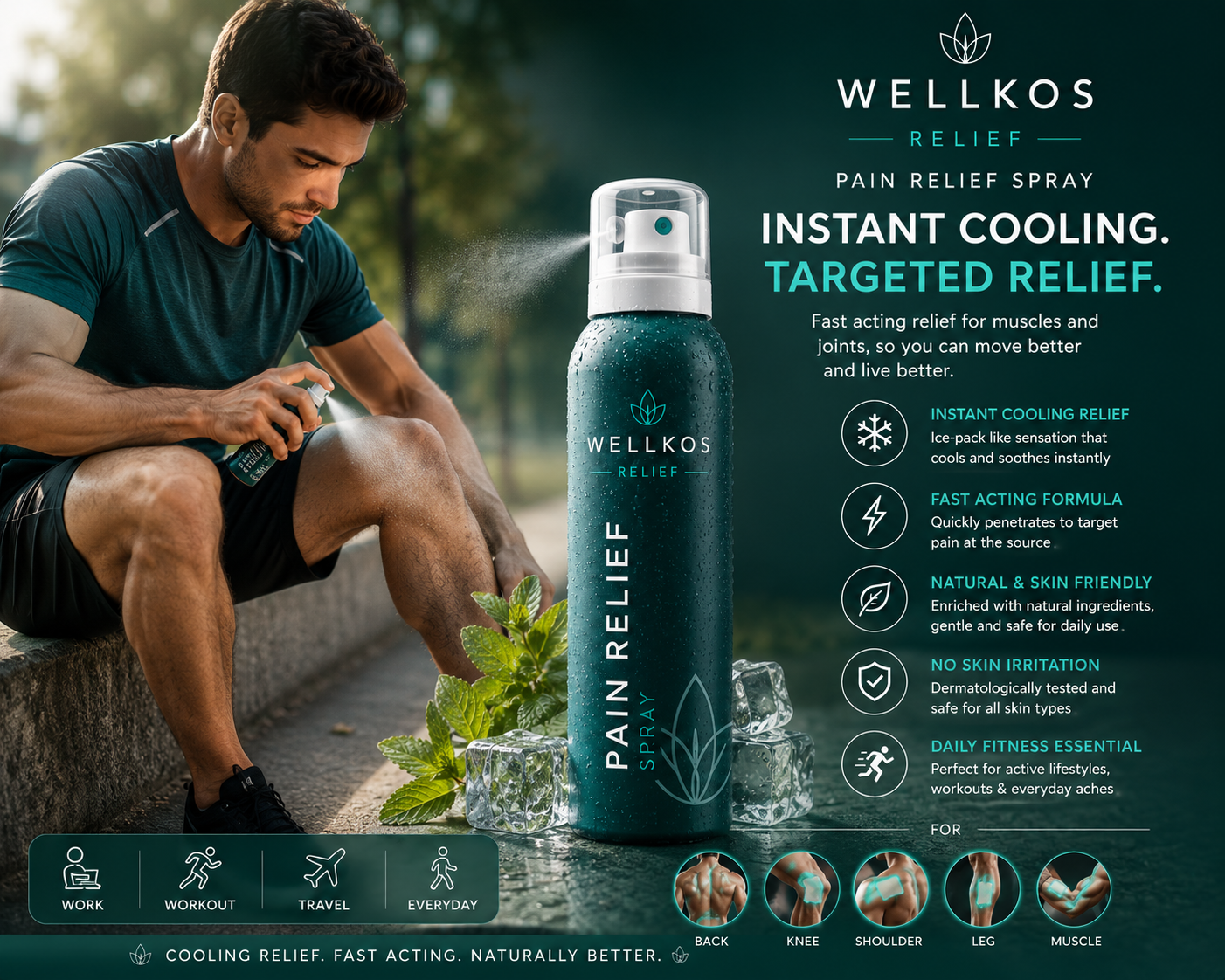 Wellkos Pain Relief Spray