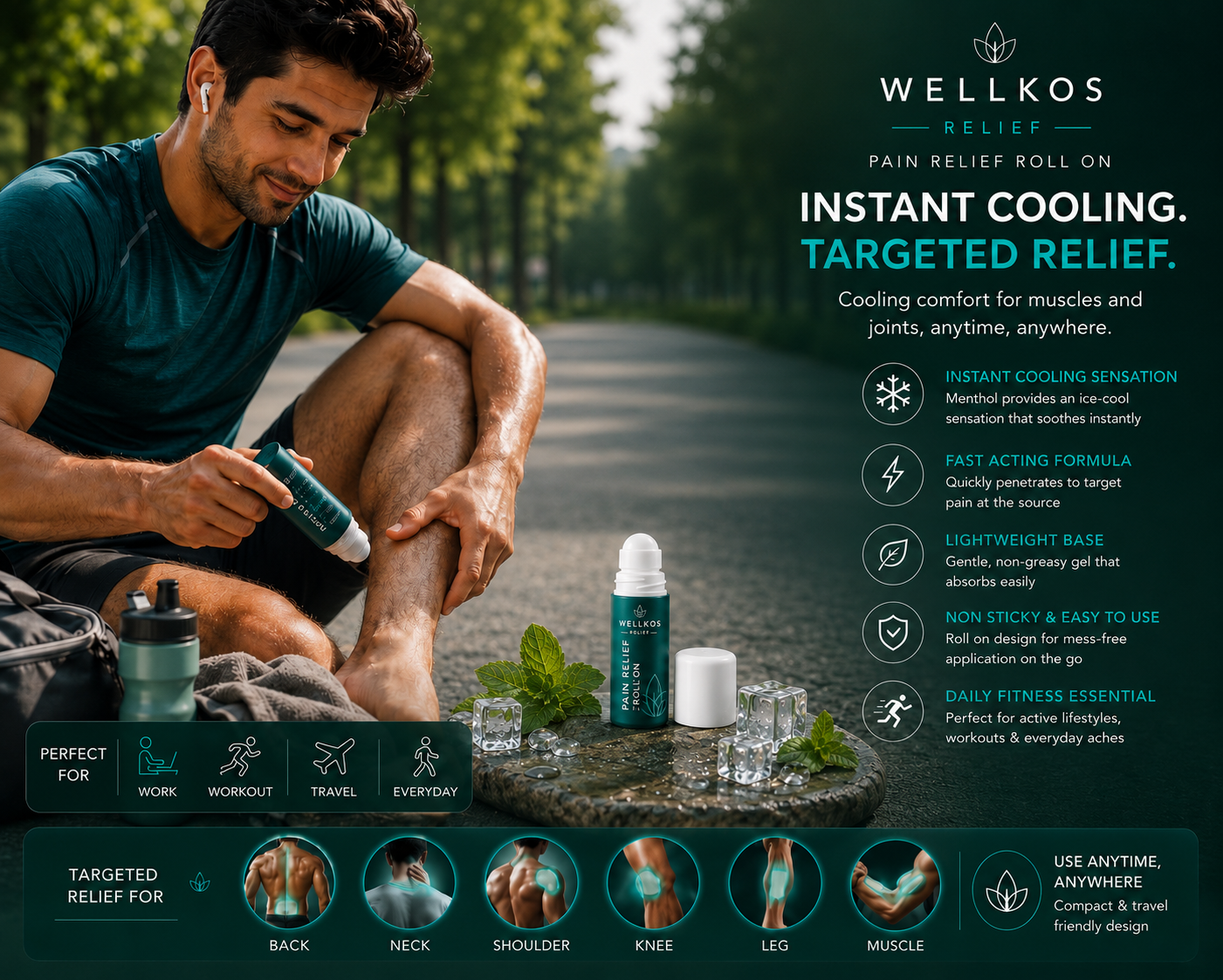 Wellkos Pain Relief Roll On