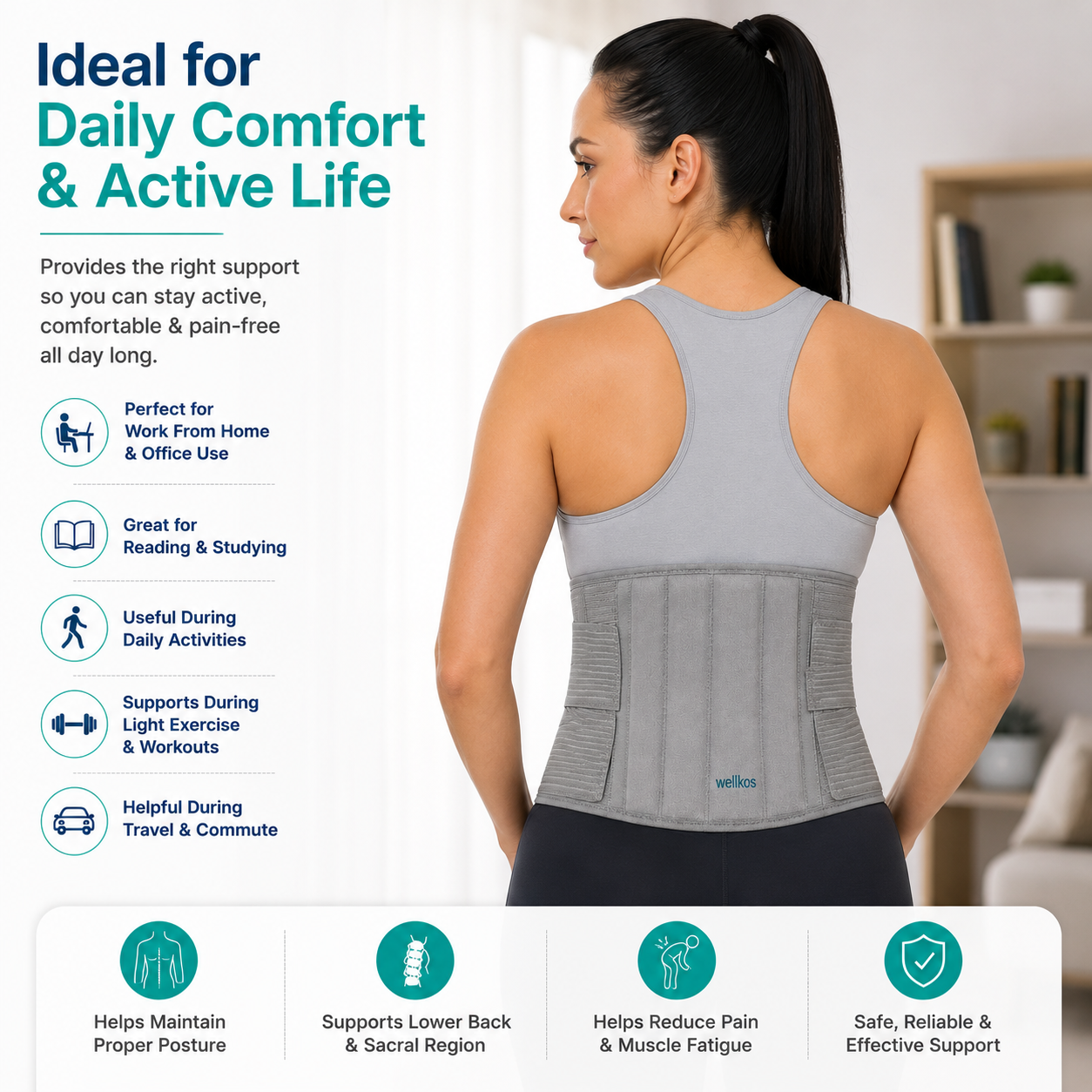 Wellkos Lumbo Sacral Belt Back
