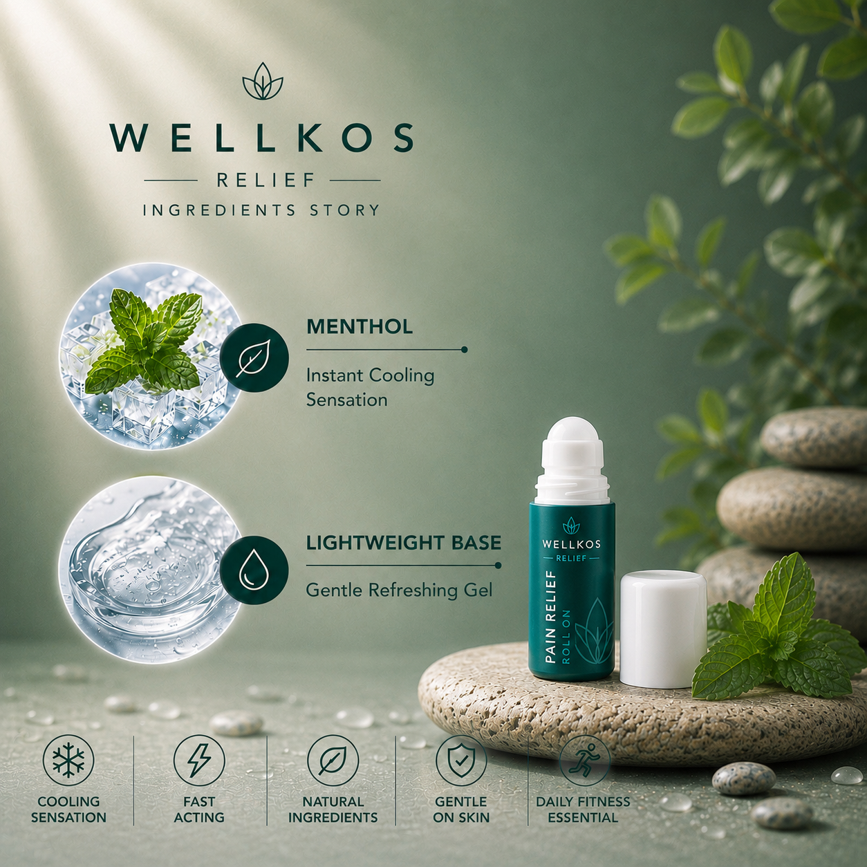 Wellkos Pain Relief Roll On
