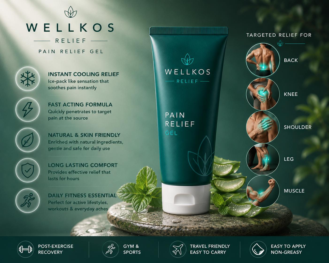 Wellkos Pain Relief Gel
