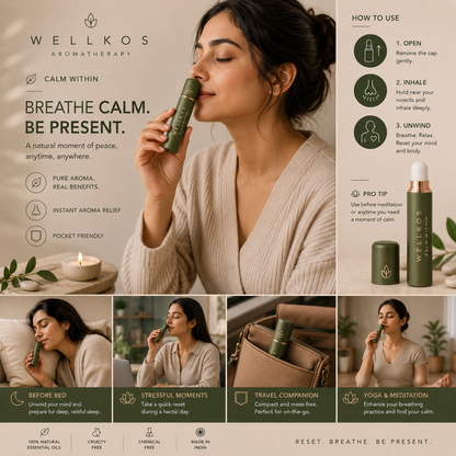 Wellkos Calm Within Aromatherapy Nasal Inhaler