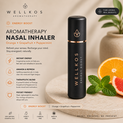 Wellkos Energy Boost Aromatherapy Nasal Inhaler