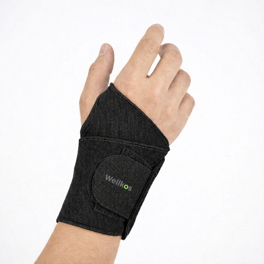 Wellkos Wrist Brace with Thumb Support for Men & Women | Wrist Hand Support for Pain Relief & Stabilization | Lightweight Wrist Brace for Arthritis, Sprains & Carpal Support